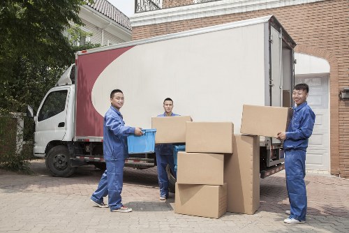 Removal van loading household items for a Finsbury Park move