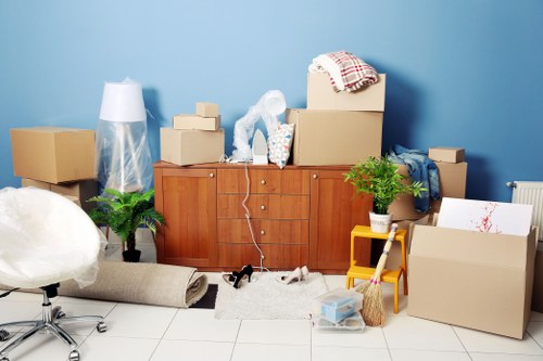 House removal team helping with a local move in Finsbury Park