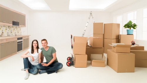 Prepared moving van and household items ready for a Finsbury Park relocation