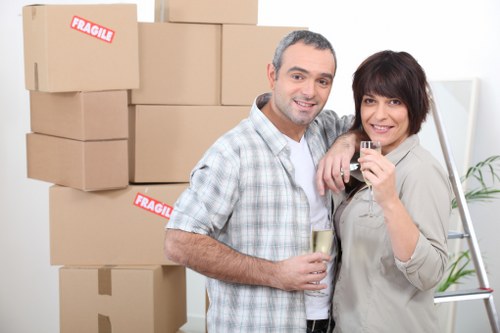 Office relocation items packed for commercial removals in Finsbury Park